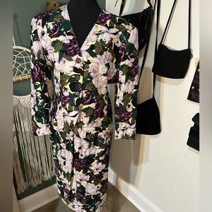 Vintage Evan Picone Floral Skirt Suit Set 2-Piece Jacket & Skirt (See Sizing)